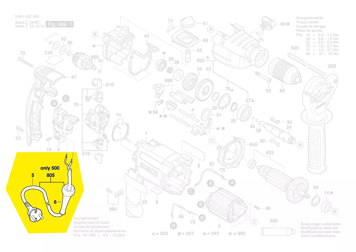 Câble d´alimentation réf. 2 604 460 912 BOSCH